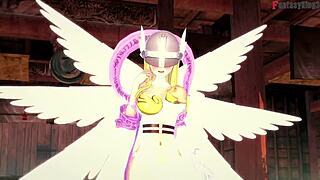 Angelwomon evolves just to get slammed hard in POV Digimon fantasy