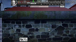 Intriguing finale of cost of survival with huge monster and big tits in anime outfit.