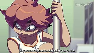 Beautiful anime themed POV video of a big tits and big ass girlfriend in a gangbang scene
