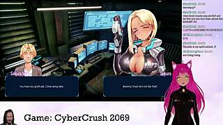 Vtuber Lewdneko Plays Cybercrush 2069 Part 1 With Big Tits And Anime Style