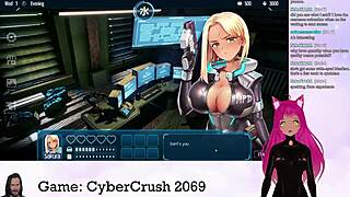 Vtuber Lewdneko Plays Cybercrush 2069 Part 1 With Big Tits And Anime Style