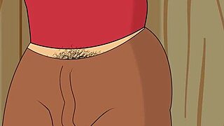 Dreamy Brazilian Neighbor in Wild Gay Cartoon Action