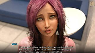 Jamie and Shauna Share a Kiss in Cartoon Anime