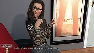 sexy brunette cassie poses for cash in big city hentai