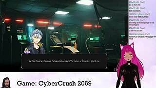 Vtuber Lewdneko Plays Cybercrush 2069 Part 1 With Big Tits And Anime Style