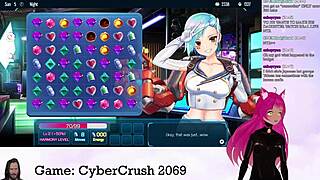 Vtuber Lewdneko Plays Cybercrush 2069 Part 1 With Big Tits And Anime Style