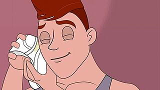 Dreamy Brazilian Neighbor in Wild Gay Cartoon Action