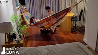 Hey, let’s sneak upstairs and catch our friends in a hot foursome!