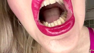 Secret obsession with bold lips and lingerie revealed here