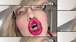 Secret obsession with bold lips and lingerie revealed here