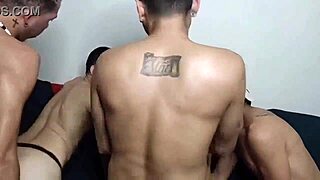 hey guys, i hooked up with friends for a wild group bang with two hung studs