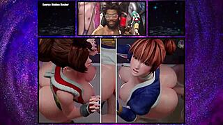 Mai and Kasumi take doggy style for intense anal
