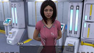 hey, stranded in space with big boobs milf stretching out?