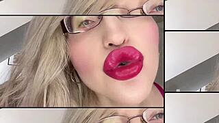 Secret obsession with bold lips and lingerie revealed here