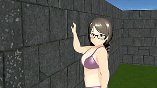 Asian Hentai Animation Features Plump Girl Slamming Hard on Tennis Court with Big Tits