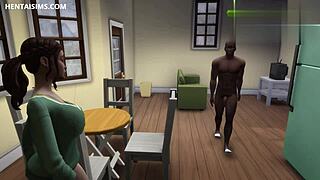 Holy! Teen Catches BBC Roommate Naked and Bangs Him in Kitchen!