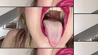 Secret obsession with bold lips and lingerie revealed here