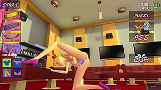 naughty blonde plays wild with dildos in 3d animation