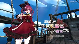 Sailor babe gets fucked by horny captain in hentai game