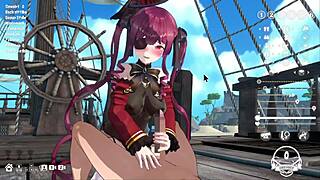 Sailor babe gets fucked by horny captain in hentai game