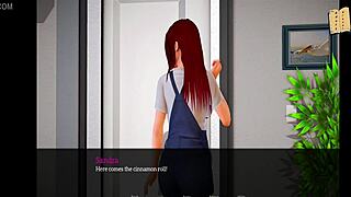 Redhead Milf with Big Tits and Ass in Hentai Cartoon Erotic Scene