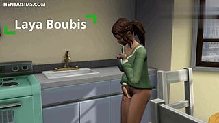 Holy! Teen Catches BBC Roommate Naked and Bangs Him in Kitchen!