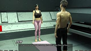 hey, stranded in space with big boobs milf stretching out?