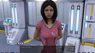 hey, stranded in space with big boobs milf stretching out?