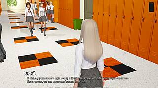 Horny teacher in 3d cartoon gets clothes ripped in wild scene