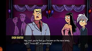 Amity Park's intense 4some dancing night with creampie!