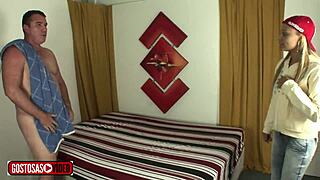 I snuck into my friend's dad's room and caught him naked