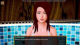 Redhead Milf Dominates in Erotic Homemade Anime Game My New Family 448
