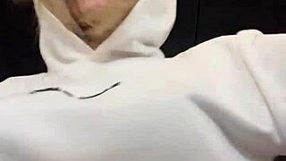 Horny Girl at Gym Shows Sweaty Hard Nipples Through Transparent Shirt