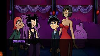 Amity Park's intense 4some dancing night with creampie!