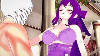 Scathach and Skadi have sex on throne!