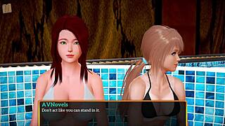 Redhead Milf Dominates in Erotic Homemade Anime Game My New Family 448