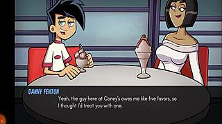 Amity Park's intense 4some dancing night with creampie!