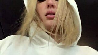 Horny Girl at Gym Shows Sweaty Hard Nipples Through Transparent Shirt