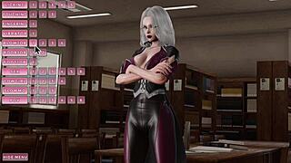 Curvy librarian in 3D cartoon sucks huge monster cock in episode 3