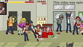 Hot teen gets gangbanged by classmates in steamy hentai game