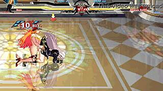 Jessica battles Zero in wild hentai clash with epic cumshot finish.