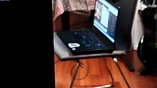 Stepbrother drills stepsister with creampie after getting caught masturbating to pics