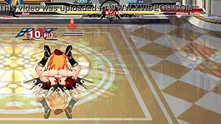 Jessica battles Zero in wild hentai clash with epic cumshot finish.