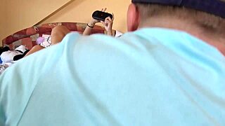 Cheerleader girls get wild in homemade gangbang video
