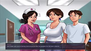 summer time saga part 21 unfolds with an old busty character in wild hentai action. pure anime thrill!