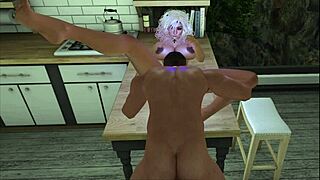 Hentai Cartoon Anime Character Getting Dinner Ready in the Kitchen