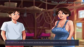 summer time saga part 21 unfolds with an old busty character in wild hentai action. pure anime thrill!