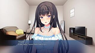 in secret stay home ep 2, shes suckin me off under the table while we play games, its so hot in this hentai anime