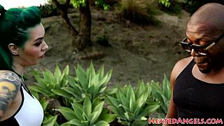 Inked Emo Babe Fucked Interracially In Cowgirl Piercing Style