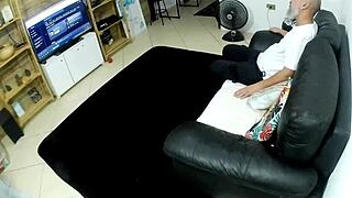 Bad Cleaning Lady Begs For Spanking And Facial Cumshot